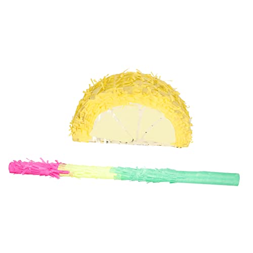 GARVALON 1 Satz Zitronen-piñata Kinderspielzeug Wassermelonen-partyzubehör Lustige Piñata-spielzeuge Gastgeschenke Für Kindergeburtstage Sommerschmuck Mini-piñatas Yellow Aluminiumfolie von GARVALON