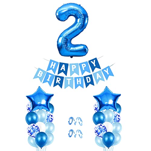 GARVALON 1 Set Aluminiumfolie Zahlenballons Zur Dekoration Von Geburtstagsfeiern Hintergrundballons Für Szenenlayout Nummer 2 Partybedarf Für Und Erwachsene von GARVALON