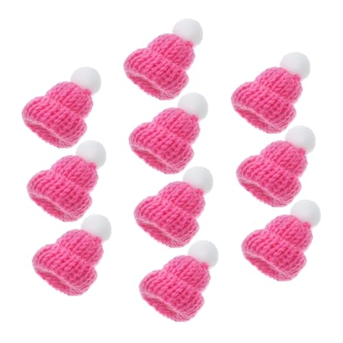 GARVALON 10pcs Santa Claus Gestrickte Weihnachten Hut Heiraten Weihnachten Zubehör Handgemachte Party Favors von GARVALON