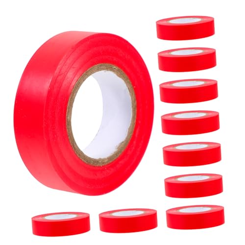 GARVALON 10 Stück Isolierende Wasserdichte Klebeband Vinyl Weißes Isolierband Isolierung Schwarzes Klebeband Stark Isolierband Rot Farbig Drahtband Elektriker Band Wärmedämmband Pvc Rot GARVALON 10 Stück Isolierende Wasserdichte Klebeband Vinyl Weißes Isolierband Isolierung Schwarzes Klebeband Stark Isolierband Rot Farbig Drahtband Elektriker Band Wärmedämmband Pvc Rot von GARVALON