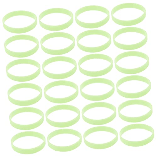 GARVALON 100st Leuchtendes Silikonarmband Neonstäbe Stolz-aufkleber Stirnbänder Für Damen Bulk-armbänder Botschaften Motivationsarmbänder Leuchtstab Neon-armband Glühen Green Kieselgel von GARVALON