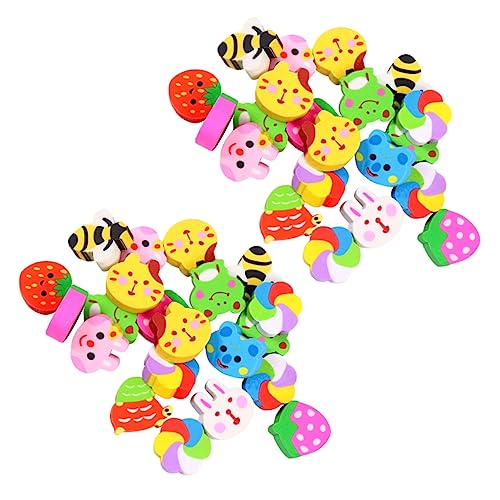 GARVALON 100st Radiergummi Mini-spielzeug Kinderspielzeug Massenspielzeug Strumpf Stuffer Leckereien Mini- Cartoon-gummis Für Kinder Minispielzeug Für Kinder Stationär Plastik von GARVALON