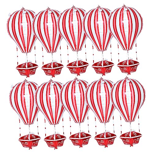 GARVALON 10st Junge Geburtstagsfeier Ballon -dusche-party-ballon Babyballons Wolkenballons Kinderparty Ballon Geburtstag Luftballons Dekoration Kinder Dekor Rot Aluminiumfolie von GARVALON