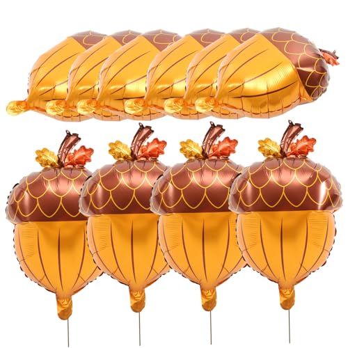 GARVALON 20 Stück Aluminiumfolienballons Für Babypartys Herbstballons Tannenzapfenförmige Ballons Kiefernballons Kürbisdekor Dekorativer Kinderballon Einzigartige Ballons Dekor Aus von GARVALON