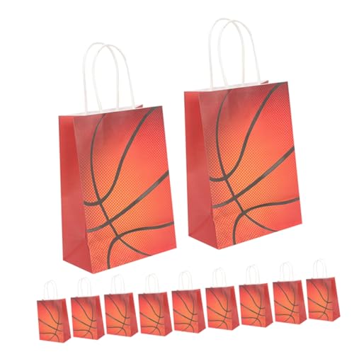 GARVALON 24 Stück Basketball Party Geschenktüten Tragetaschen Basketball Geschenktüten Blumenstrauß Taschen Basketball Leckerli Taschen Für Team Basketball Partytüten Behälter von GARVALON