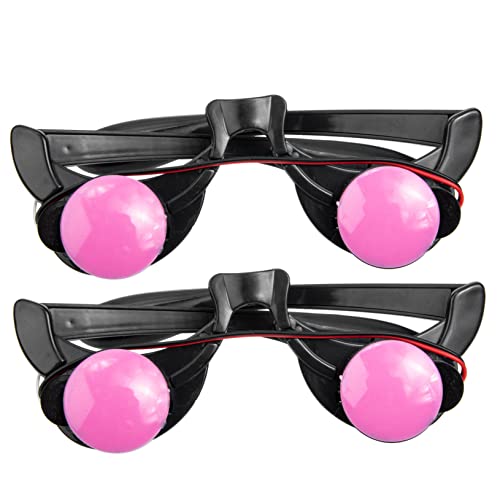 GARVALON 2St Clown-Brille Clown-Party-LED-Brille Sonnenbrille Halloween leuchtende Gläser Halloween Brillen leuchtbrille schnapsgläser leuchtende Partybrillen Clown leuchtende Brille Abs von GARVALON