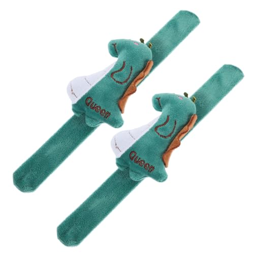 GARVALON 2st Dinosaurier-armband Slap-bands Mit Tiermotiven Partyspielzeug Animal-slap-armband Party-slap-armbänder Plüsch-schnapparmbänder Tierschlagarmbänder Spielzeug Legierung Green von GARVALON