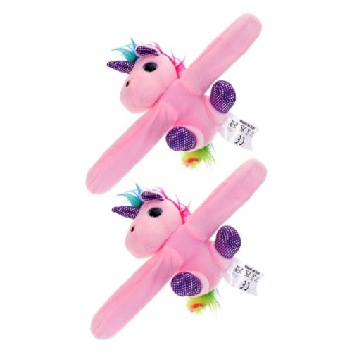 GARVALON 2st Einhorn Armband Slap-Bands Mit Tiermotiven Schlagarmbänder Für Kinder Bänder Mit Tiermuster Partyspielzeug Für Kinder Party-armbänder Lustige Klatscharmbänder Für Kinder Plüsch von GARVALON