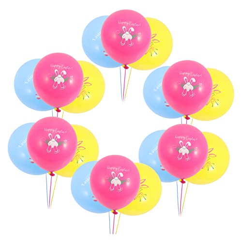 GARVALON Luftballons Modellierballons Ostern Ballons Cartoon Latex Ballons Foto Requisiten Für Osterfeier Dekoration Bunte Luftballons Pink Und Für Frühlingspartys Und Festliche Anlässe Luftballon von GARVALON