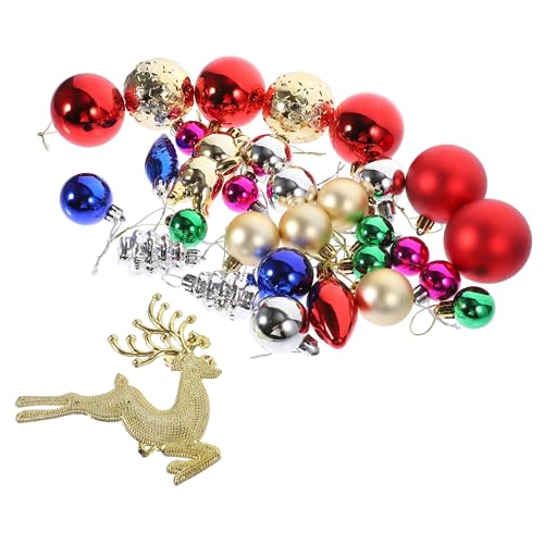 GARVALON 30Pcs Weihnachtsdekorationen Helle Ballpack Weihnachtsbedarf Weihnachtsbaum Ornamente Weihnachts Balldekoration Weihnachtsbaumdekorationen Weihnachtshänge Kugel Ornamente von GARVALON