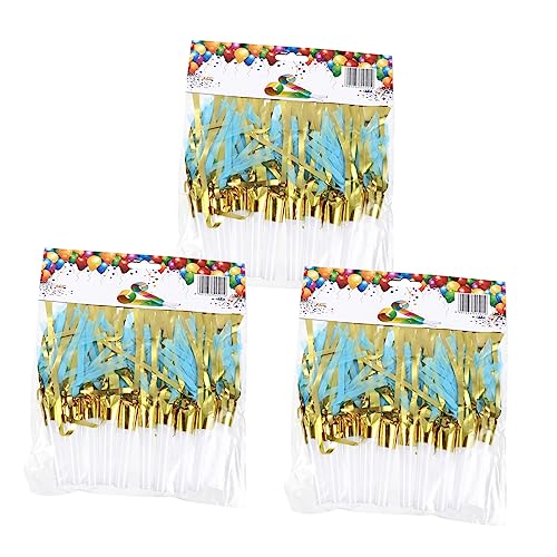 GARVALON 30St Papier Quasten blasen Drachen Feier-Party Krachmacher horn Party gesäumter Krachmacher Party Whistleblower party sachen party supplies bunte Quastenpfeife Jubelpfiffe Blue von GARVALON