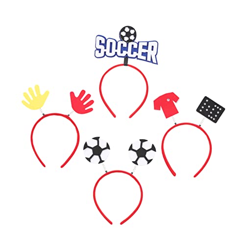 GARVALON 4 Stück Fußball-fan-stirnband Fußballzubehör Für Mädchen Stirnbänder Sportliches Stirnband Party-haar-dekor-accessoire Stirnband Für Fußballfans Haarreifen Für Fußballfans Gefühlt von GARVALON