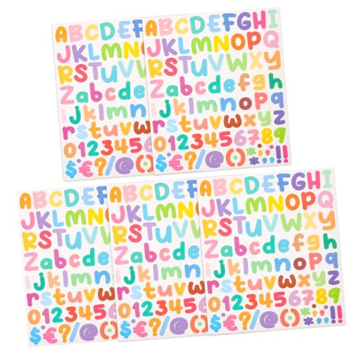 GARVALON 5St DIY-Aufkleber Scrapbooking Stickers namens Sticker Buchstaben Aufkleber Buchstaben Sticker Aufkleberbuchstaben für Plakatwand Aufkleber mit Buchstaben zum Selbermachen Colorful von GARVALON