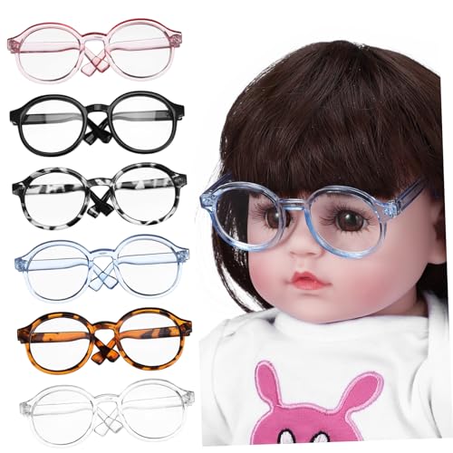 GARVALON 6 Stück Baumwoll Puppenbrillen Mini Puppenbrillen Umrandete Puppensonnenbrillen Mini Brillenmodelle Miniaturbrillen Mini Puppenbrillen Mini Brillen Für Puppen Brillen Zum von GARVALON