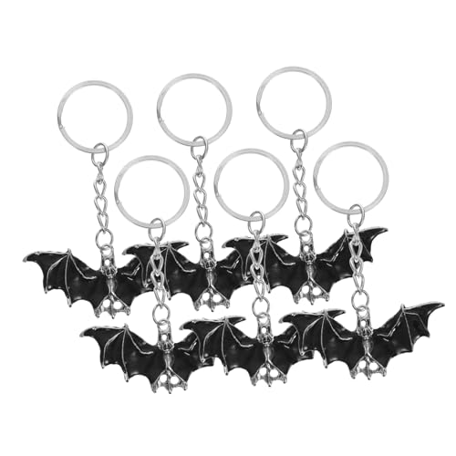 GARVALON 6 Stück Fledermaus Schlüsselanhänger, Neuartiger Schlüsselanhänger, Schlüsselornament, Schlüsselanhänger, Taschenanhänger, Geldbörsenanhänger, Halloween Schlüsselanhänger, von GARVALON