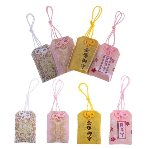 GARVALON 8 Stück Japanisches Omamori- , Reichtums-segen-charm Für Und Vermögen, Traditionelle Hängende Schützende Anhänger, Diy-charm von GARVALON