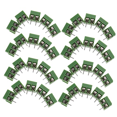 GARVALON 80St Schraubklemmen verbinder connector gerätestecker Grün Anschlussklemme Einfache Installation Anschlussklemme Lötblock 3-poliger Stecker 2-poliger Stecker Klemmleiste cpv Green von GARVALON