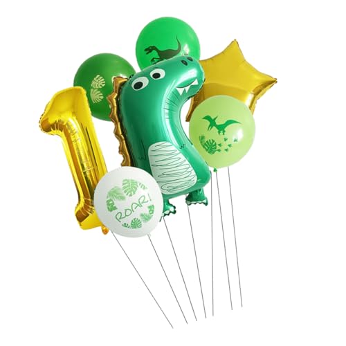 GARVALON Folienballons Dinosaurier Thema Für Geburtstag Film Ballons Mit Zahl 1 Perfekte Dekoration Für Kindergeburtstagsfeiern Luftballons Für Dino Partys von GARVALON