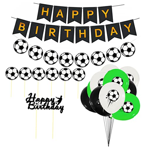 GARVALON Fußball Luftballons Latex Ballons Für Kindergeburtstag Fußball Themenparty Dekoration Sichere Und Bunte Ballons Für Unvergessliche Feiern von GARVALON