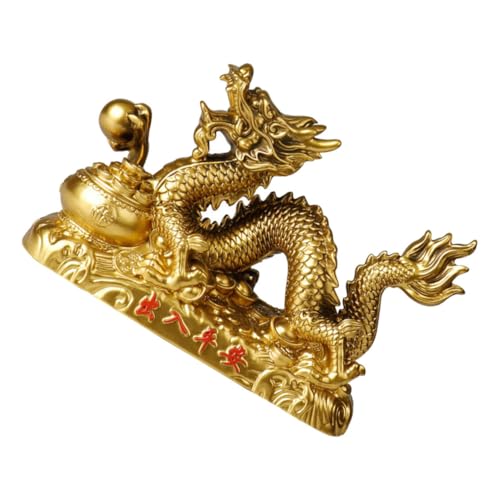 GARVALON Jahr des Drachen Ornamente Chinesische Dekorationen Verheißungsvolle Drachenfigur Dekorative Drachendekoration Tischdekoration Chinesische Drachendekorationen von GARVALON