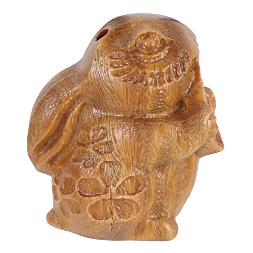 GARVALON Kaninchen-Zubehör Hasen anhänger sandelsachen Tieranhänger Tiermotiv car Decoration Kaninchen-Anhänger Desktop-Kaninchen-Ornament Retro-Holzdekor Hasen aus Holz Holzhase Sandelholz von GARVALON