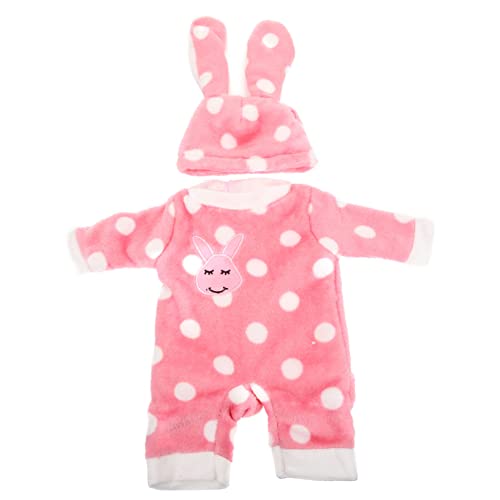 GARVALON Kleidung Outfits Für Baby Puppen Puppenkleidung Set 2 Teiliges Set Puppenkleidung Für Puppen Üße Schlafanzüge Mit Punkten Und Hasenmotiv Für Ädchen Wiederverwendbares Puppenoutfit Für von GARVALON