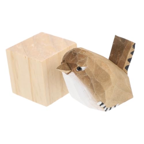 GARVALON Kleine Holzvogel Dekoration Exquisite Holzfigur Zufällige Farben Perfekte Tischdeko Für Ihr Zuhause Vogelmodell Aus Charmante Vogelornament Für Jeden von GARVALON