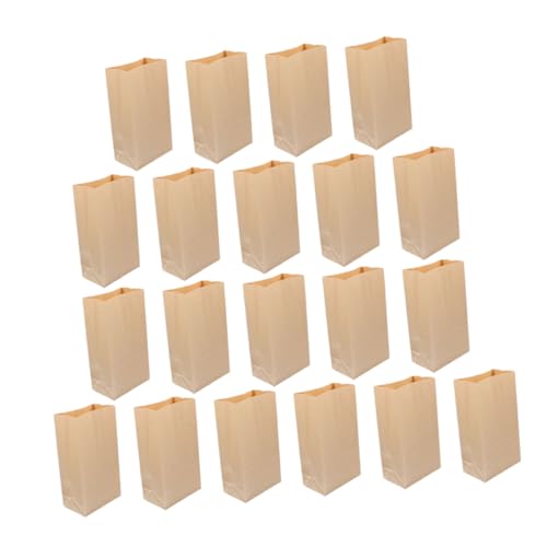 GARVALON Kraftpapier Brottüten Umweltfreundliche Bäckerei Verpackungstaschen Ö Und Wasserabweisend Ideal Für Party Und Snacks Braune Papiertüten Für Brot Und Gebäck von GARVALON