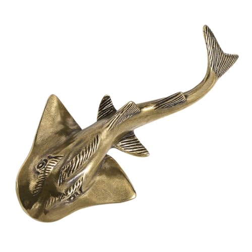 GARVALON Messingverzierungen Basteln Bastelset Desktop-gitarrenfisch-Ornament Desktop-gitarrenfisch- Haushaltsdekoration Gitarrenfisch-Ornament Aus Messing Miniaturschmuck Golden von GARVALON