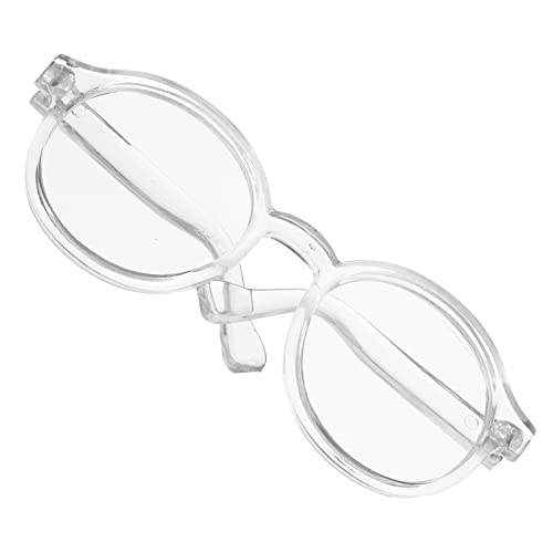 GARVALON Puppenbrille Brille Für Frauen Gruselige Puppe Leichte Brille Damen Mini-Sachen Praktische Gläserdekore Modische Brillendekore Puppenzubehör Brille Für Puppe Transparent Plastik von GARVALON