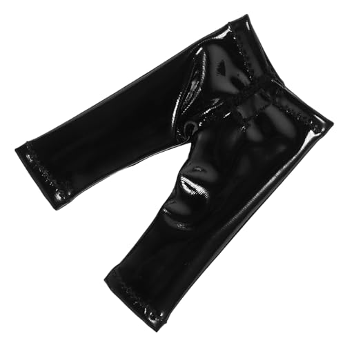 GARVALON Puppenhose puppenkleidung Puppen Kleidung for Puppenaccessoire Puppen Klamotten Spielzeug hosenbügel Wiederverwendbare Puppen-Chaparejos Lederhose für Puppe Stoff Black von GARVALON