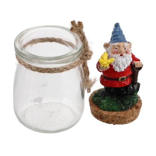 GARVALON Weihnachtsdekorationen Weihnachtskeksdosen Weihnachtsgläser mit Deckel Süßigkeitenbehälter Weihnachtsgeschenkidee Terrarienpflanzer Bonbonschale für den Schreibtisch Harz von GARVALON