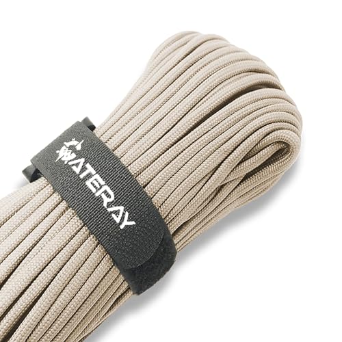 GATERAY® Performance Paracord 550 4mm Nylon (100m/30m) Schnur - witterungsbeständiges Allzweckseil - geflochtene Reepschnur für Camping, Outdoor & Survival (Beige, 30m) von GATERAY