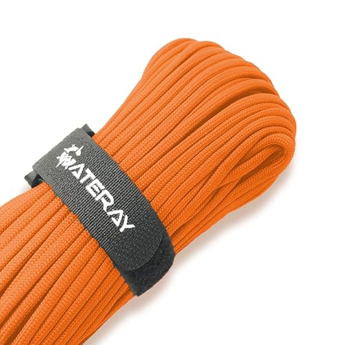 GATERAY® Performance Paracord 550 4mm Nylon (100m/30m) Schnur - witterungsbeständiges Allzweckseil - geflochtene Reepschnur für Camping, Outdoor & Survival (Orange, 30m) von GATERAY