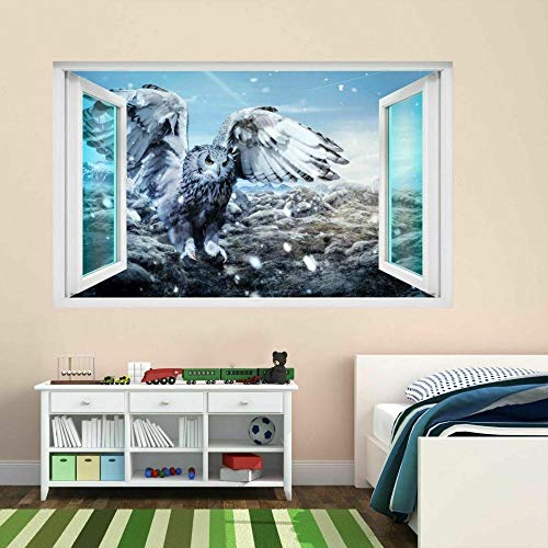 Eule Vogel Tier 3D Wandkunst Aufkleber Wandtattoo Kinder Schlafzimmer Wohnkultur Dl8 Wandtattoo Poster Vinyl 60x90 cm von GAWDI