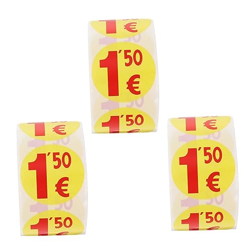 1500 Stk Preisschild Aufkleber Flohmarkt-Etikett Umschlagetiketten Burst-Zeichen one piece aufkleber beschriftung aufkleber Flohmarkt-Preisschild Aufkleber Aufkleber Yellow GAXIRE von GAXIRE