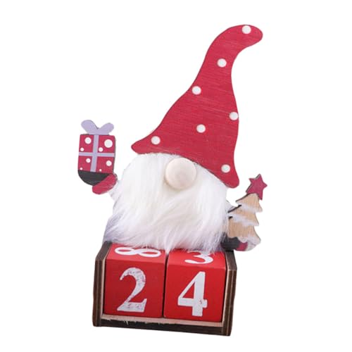 GAXIRE 1Stk Weihnachtskalender Füller für Weihnachtsgeschenktüten 2022 ewiger Kalender Countdown bis weihnachtsdeko personalisierter kalender santa Tischkalender Datumsanzeige aus Holz von GAXIRE