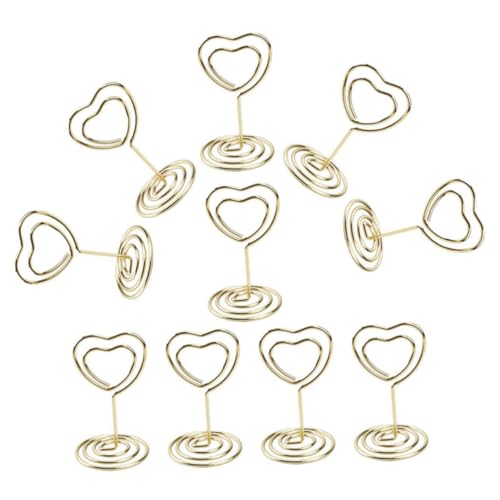 GAXIRE 20St Speisekartenhalter Bildhalter-Clips Bilderclips aus Draht schreibtisch organiser büromaterial hochzeitstruhe Inhaber der Tischnummer Bildhalter für Tafelaufsätze Metall Golden von GAXIRE