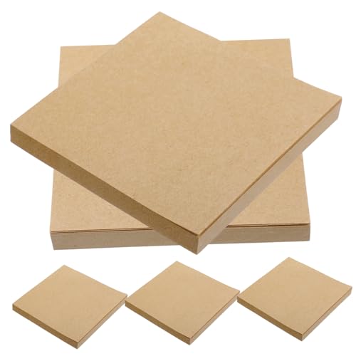 GAXIRE 5 klebrige Aufkleber sticky notes book notebooks notizblöcke memoboard merkzettel klebriger Notizblock klebrige Lesezeichen bequeme Klebelaschen lustige Haftnotizen Papier Brown von GAXIRE