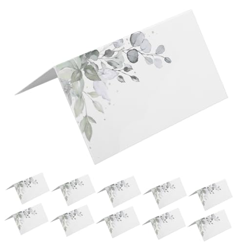 GAXIRE 50 Stück Aquarell-tischkarte Für Die Hochzeit Tischkarten Für Die Hochzeit Bankettplatzkarte Gefaltete Namenskarten Sitzplatzkarten Namenskarten Für Den Tisch Ortskarte Papier von GAXIRE