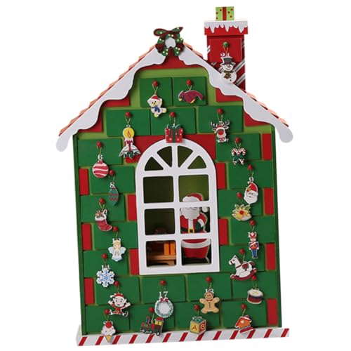 GAXIRE Kasten Weihnachtsschmuck Adornos para mesa de Feiertags-Countdown Strumpfwaren kinder weihnachtsdeko coseline cosmetik toy weihnachtsbonbonschublade Weihnachtsversorgung Holz Green von GAXIRE