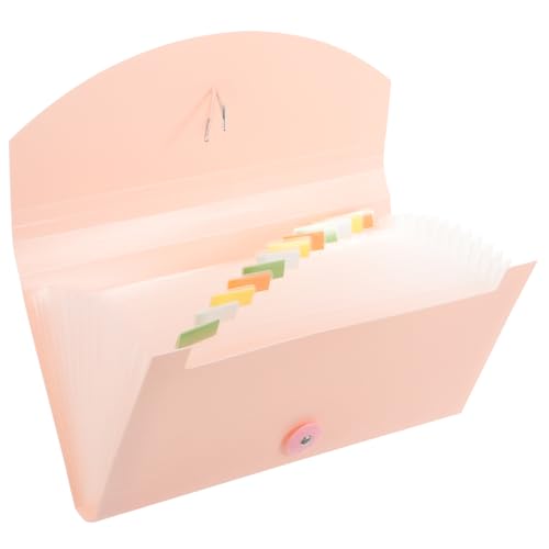 GAXIRE Ordner Organtasche Papier-Organizer-Ordner b6 Rechnungen Ordner Dokumentenorganisator office organizer büro organizer ordnee b6 akkordeonscheinhalter Quittungsordner Plastik Rosa von GAXIRE