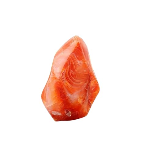 1 x Achat-Flamme, natürlicher Kristall, Schnitzerei, Ornament, Geschenk, Heimdekoration, Halloween, 1 Stück ca. 200–300 g/Stück von GAYEGF