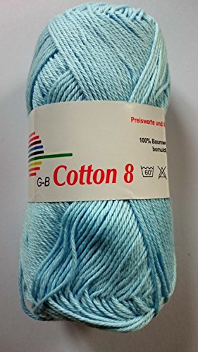 G-B Wolle Cotton 8, Farbe:1541 hellblau von GB Wolle