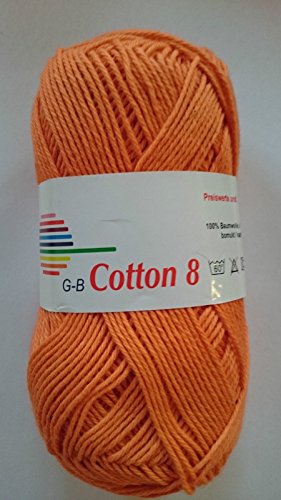 G-B Wolle Cotton 8, Farbe:1814 orange von GB Wolle