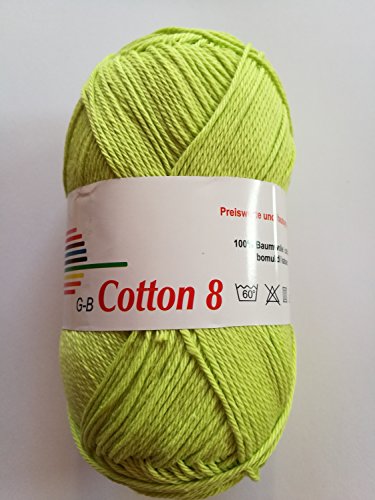 G-B Wolle Cotton 8, Farbe:1840 lemon von GB Wolle