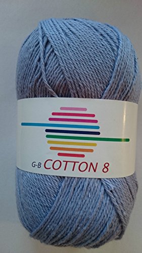 G-B Wolle Cotton 8 100 % Baumwolle, Farbe:1435 hell lila von GB Wolle