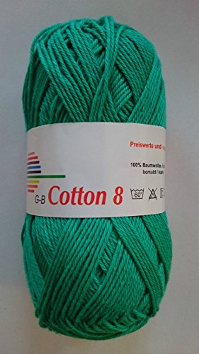 G-B Wolle Cotton 8 100 % Baumwolle, Farbe:1451 grün von GB Wolle