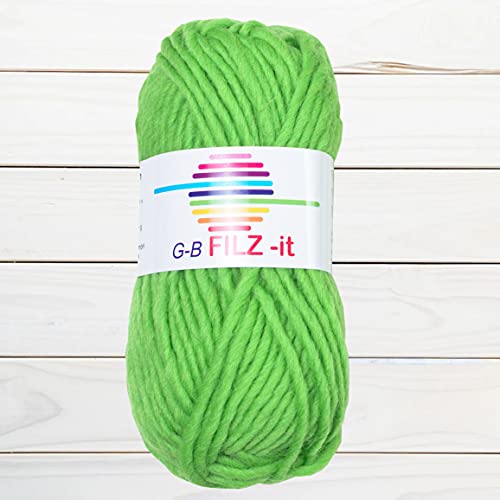 GB Wolle Wash& Filz-it 100% Schurwolle Filzwolle Schafwolle Strickwolle 50g 50m (15 hellgrün) von GB Wolle