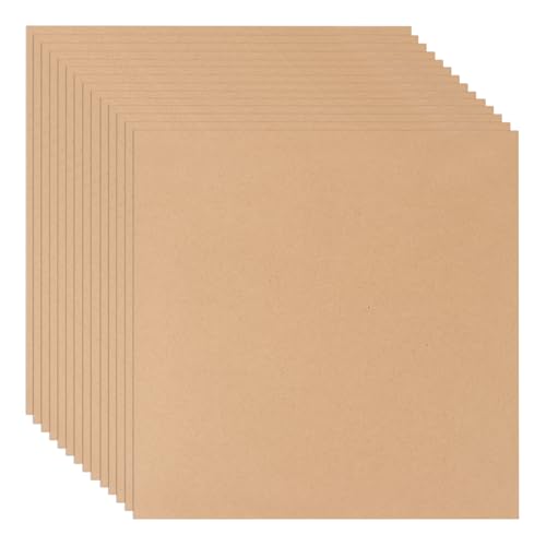 GBACHOOSE 15 Stück MDF Holzplatten zum Basteln, 30x30CM Mittlere Dichte Fiberboard, MDF Platten 3mm für Laubsäge, Brandmalerei, Modellierung, Laserschnitt, CNC Router, Durchbrochenes von GBACHOOSE